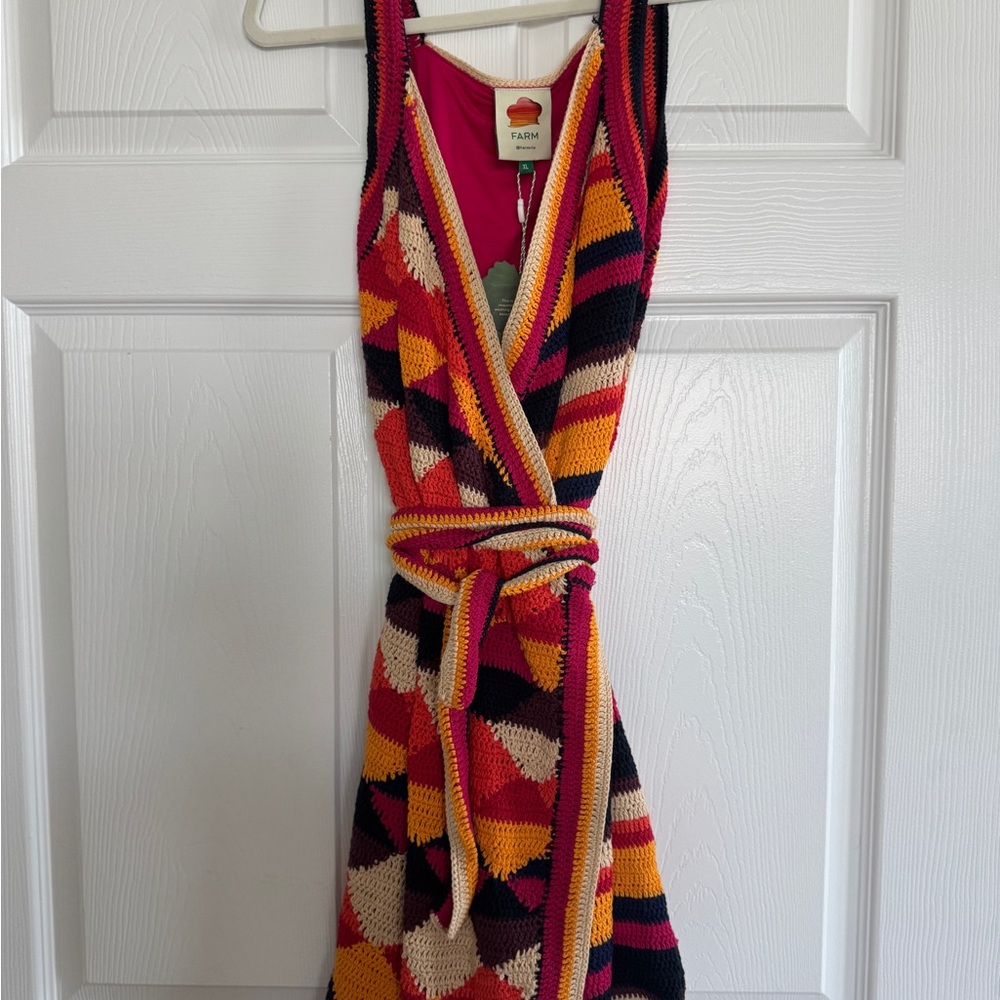 Farm Rio Wrap Macramé Dress